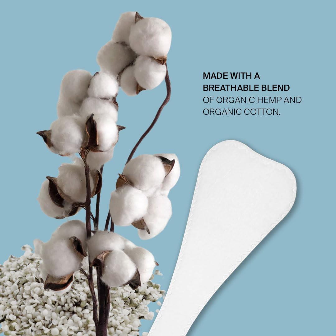 20 count Organic Hemp fiber + Organic Cotton Thong Panty Liners (plastic free)