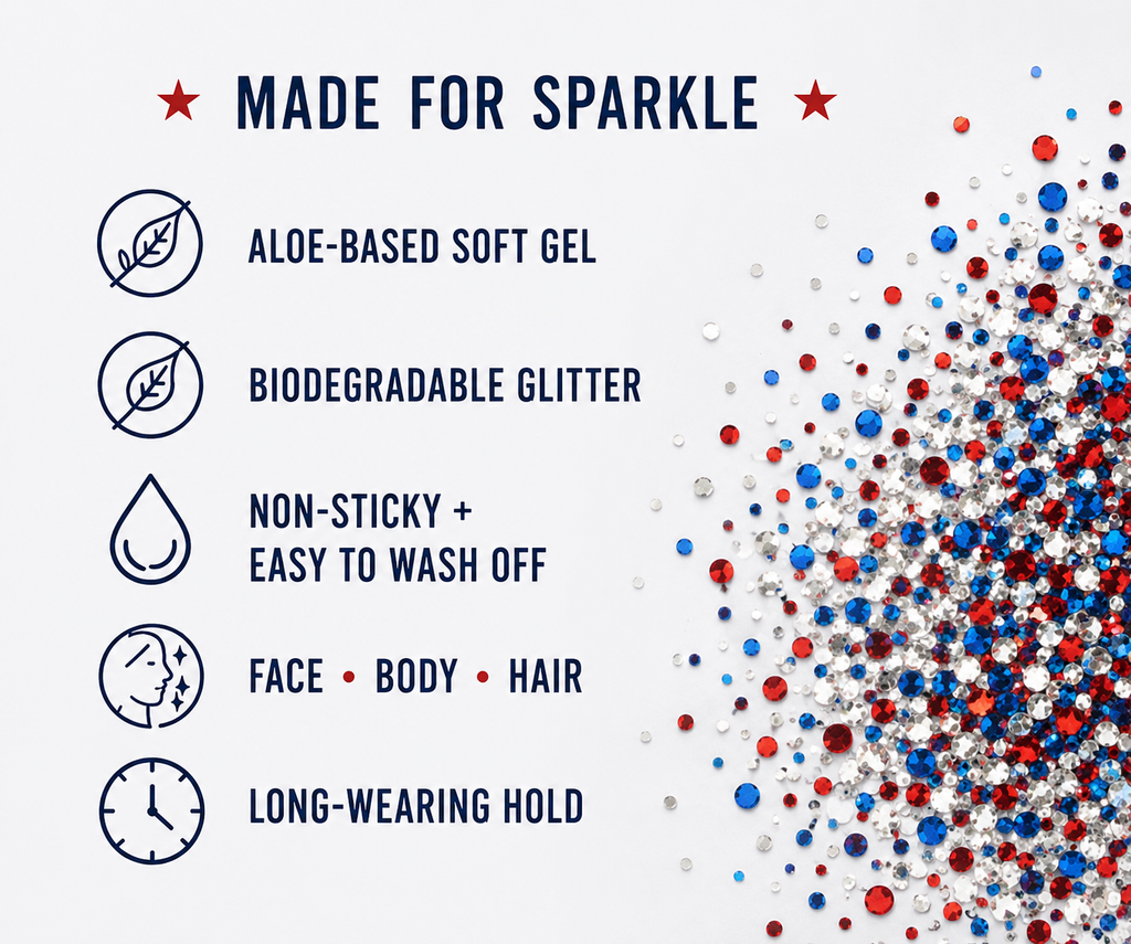 Patriotic Sparkle Glitter Gel