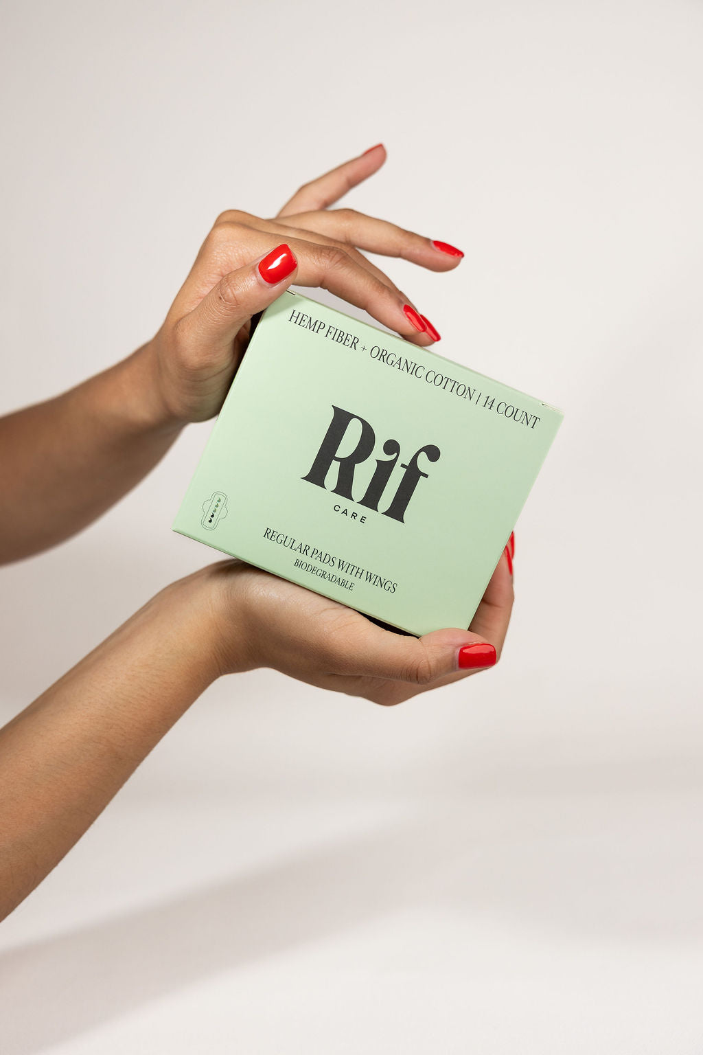 Organic Cotton and Hemp Fiber Menstrual Pads with Wings Regular Absorbency